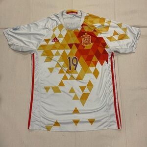 SPAIN NATIONAL TEAM 2016 ADIDAS AWAY SOCCER JERSEY DIEGO COSTA MENS XL